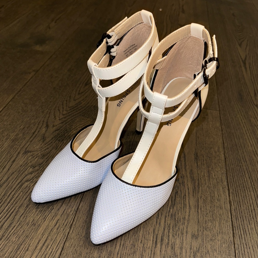 CALL IT SPRING Strappy Light Baby Blue Stiletto Heels